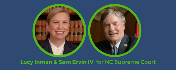 Lucy Inman and Sam Ervin IV for NC Supreme Court